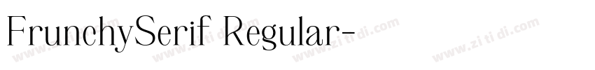 FrunchySerif Regular字体转换